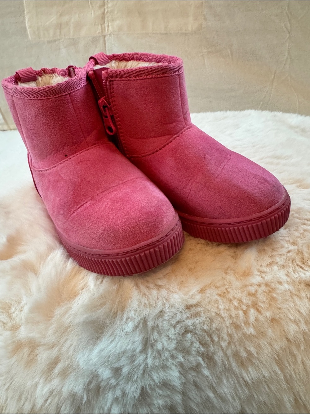 Cat and Jack, “holland” boot Cozy Faux-Suede Winter Boots - Pink, Sz 8